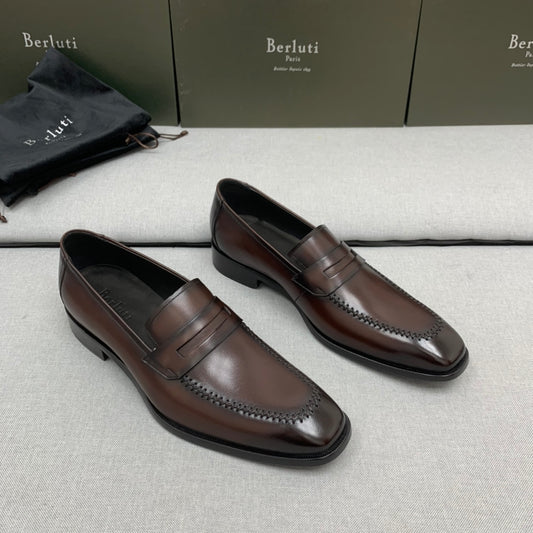 Ber-手工皮鞋 咖色