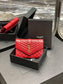 YSL 新品短夾 紅色金扣