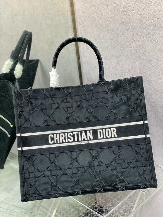 Dior Book Tote-大號41.5cm-秋冬絲絨菱格系列