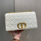 Dior Caro 大號28cm-白色小牛皮