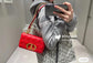 Dior Caro 小號20cm-紅色小牛皮
