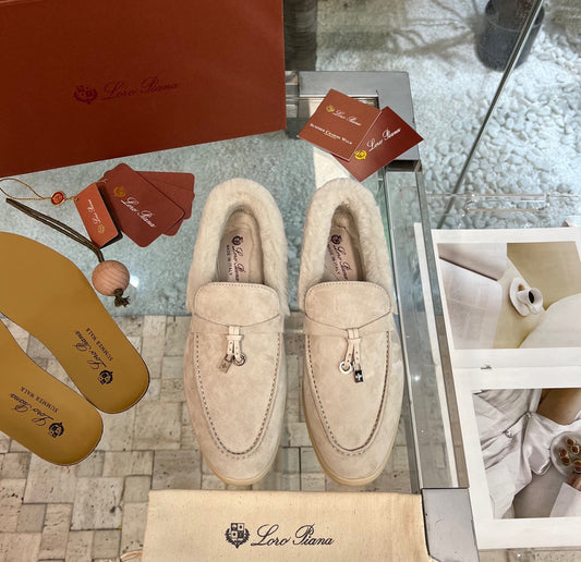 Loro p1ana-經典系列 毛毛樂福鞋
