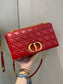 Dior Caro大號28cm-紅色小牛皮