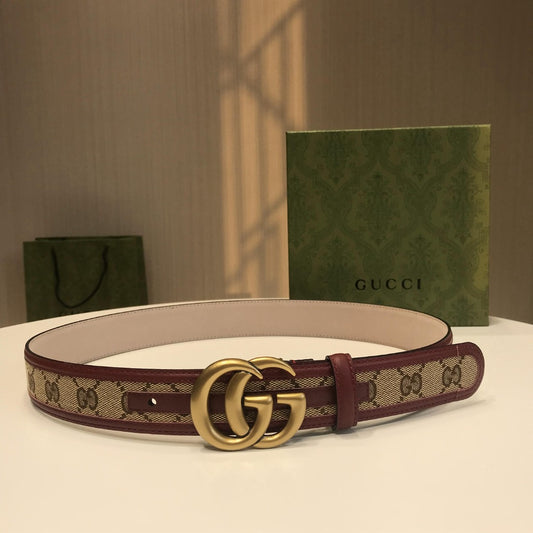 古G家-咖色皮帶-3.0cm