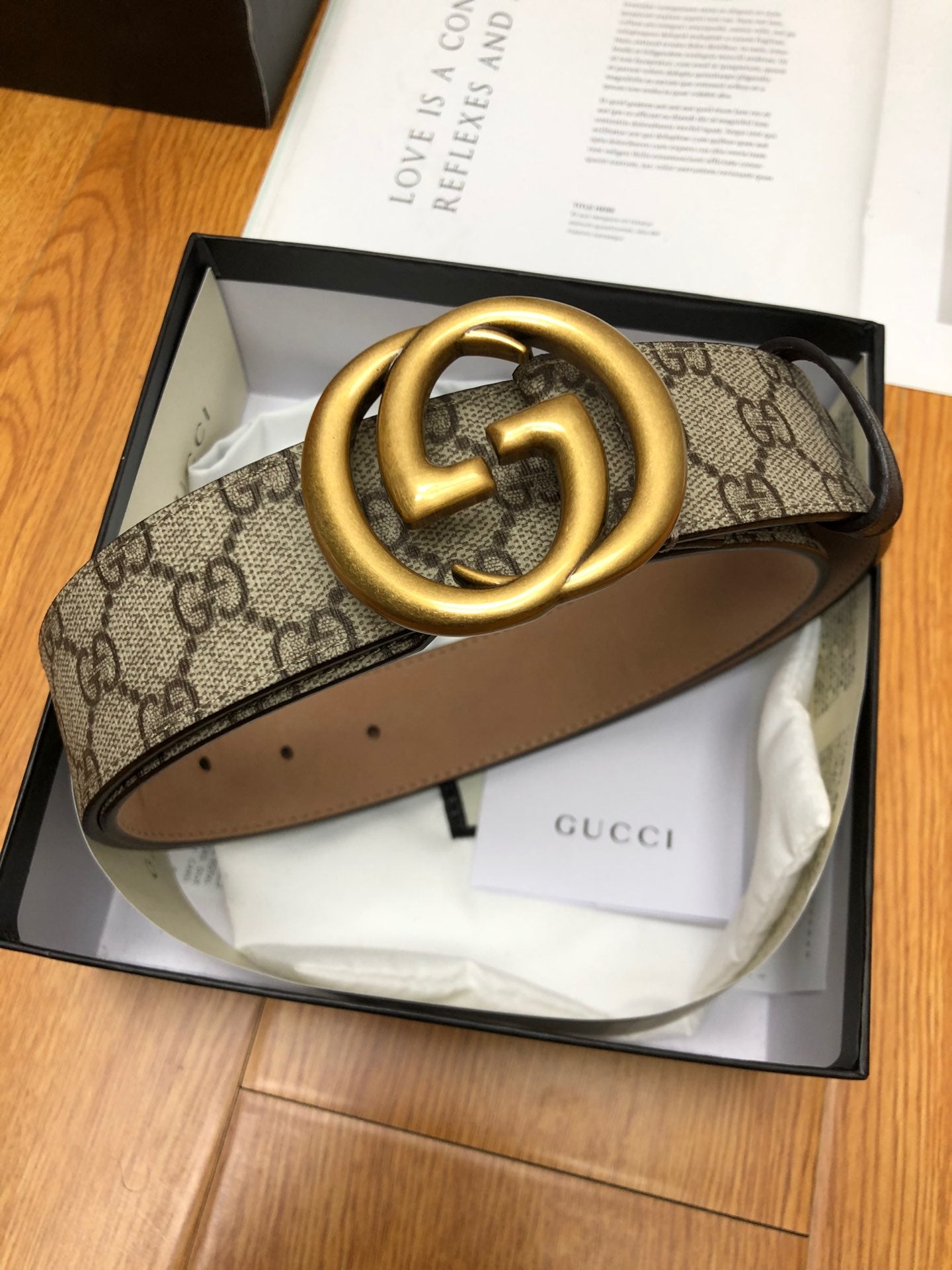 古G家-老花皮帶-3.8cm-男款