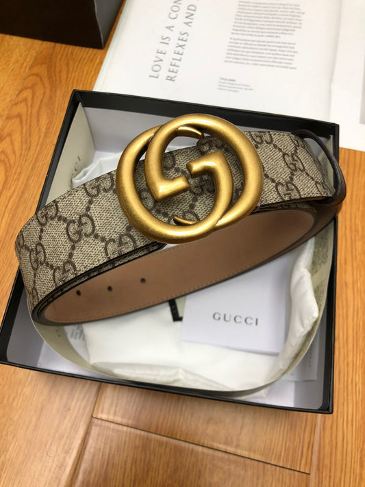 古G家-老花皮帶-3.8cm-男款