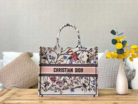 Dior Book Tote-大號41.5cm-月季花