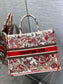 Dior Book Tote-大號41.5cm-蝶戀花刺繡