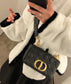 Dior Caro 小號20cm-黑色小牛皮
