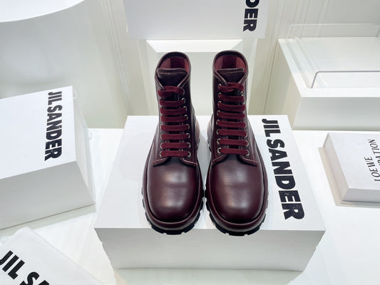 Jil sander-2022秋冬 爆休閒系列 厚底透明跟休閒短靴 情侶款