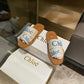 Chloe鞋-Chloe Woody Logo 拖鞋（藍）