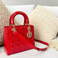Dior Lady Dior 漆皮金扣-24cm-紅色