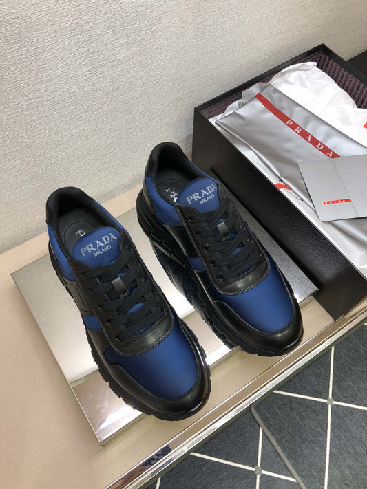 Pra-小牛皮 休閒運動鞋 藍色