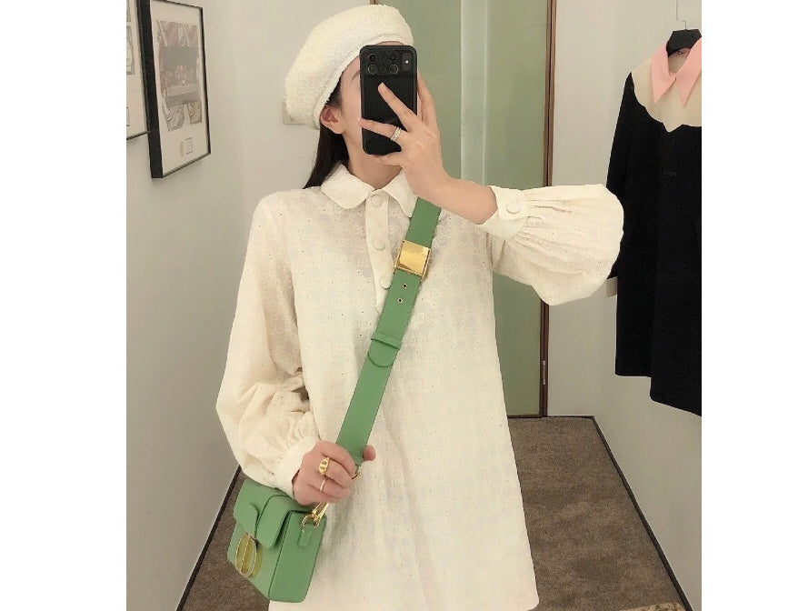 Dior 蒙田 Mini Box 珐瑯扣-17.5cm-薄荷綠