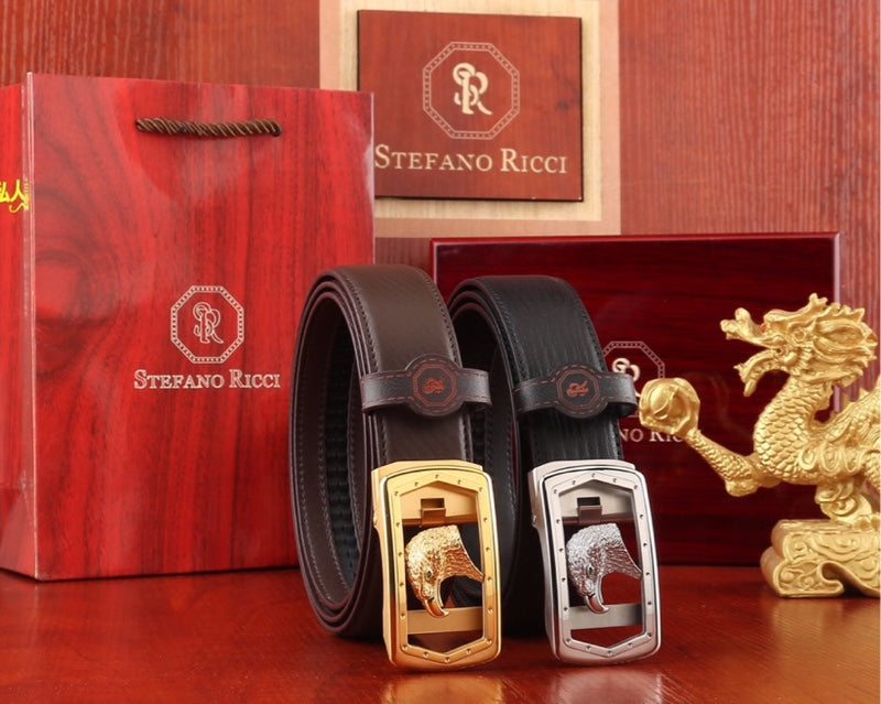 STEFANO RICCI-皮帶-3.4cm-男款