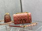 Dior Caro 大號28cm-漸變粉小牛皮
