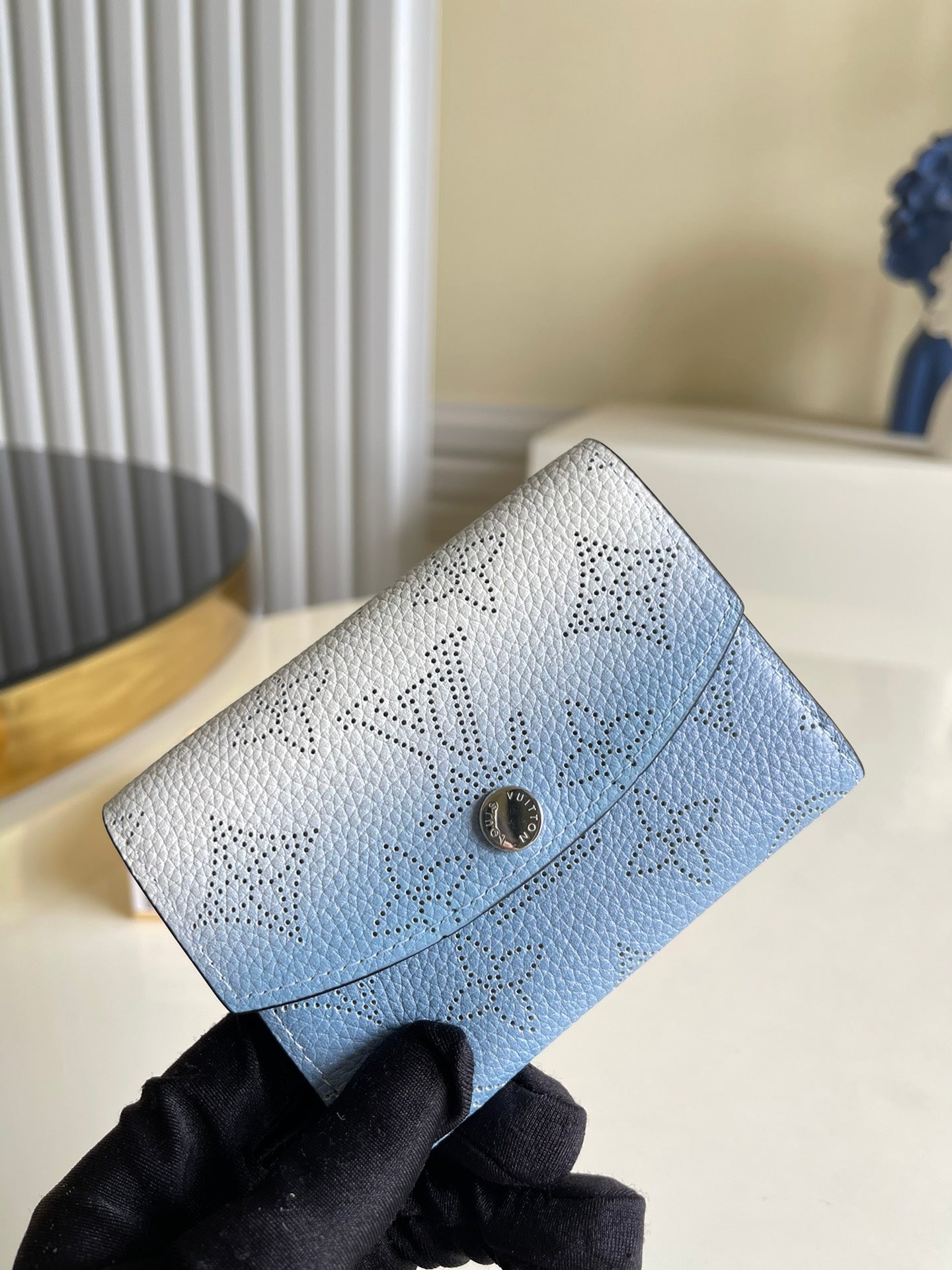 LV M64050漸變藍 ANAé 零錢包／卡包