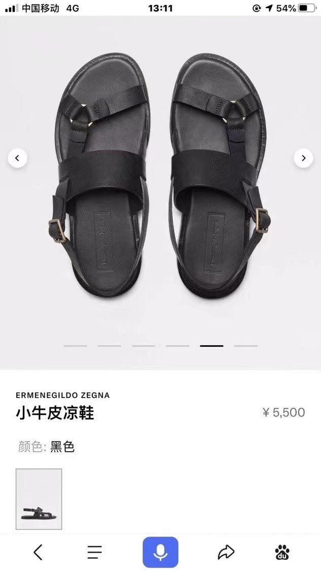 Erme-全真皮涼鞋 黑色