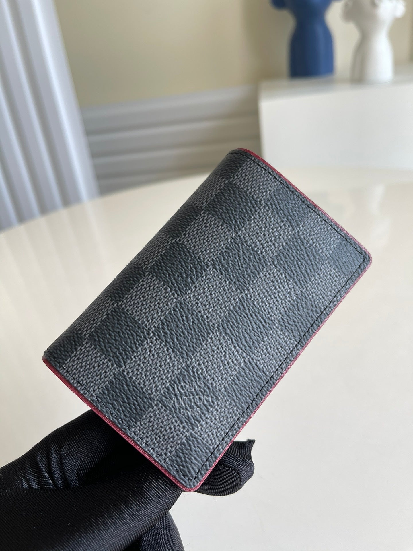 LV N63257 Damier Graphite 帆布短夾卡包 男款