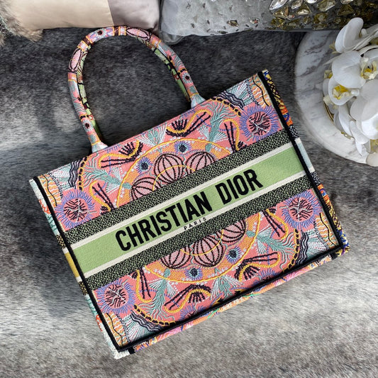 Dior Book Tote-小號36.5cm-多色花朵