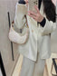 Celine AVA Triomphe帆布手袋-白色老花
