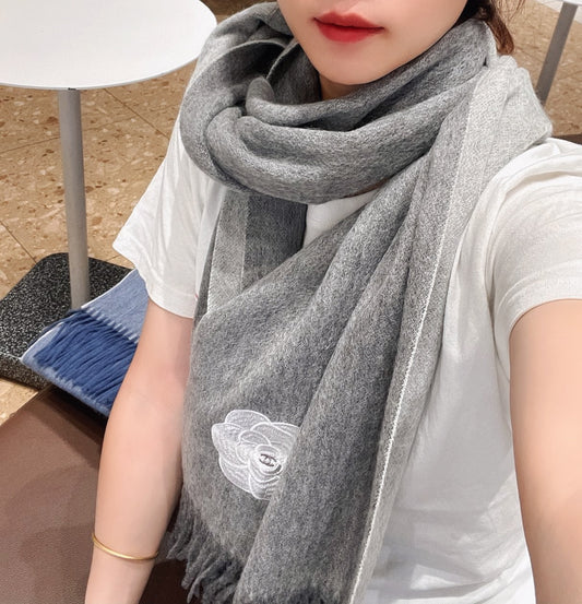 小香家-雙面羊絨 210*36cm 灰色