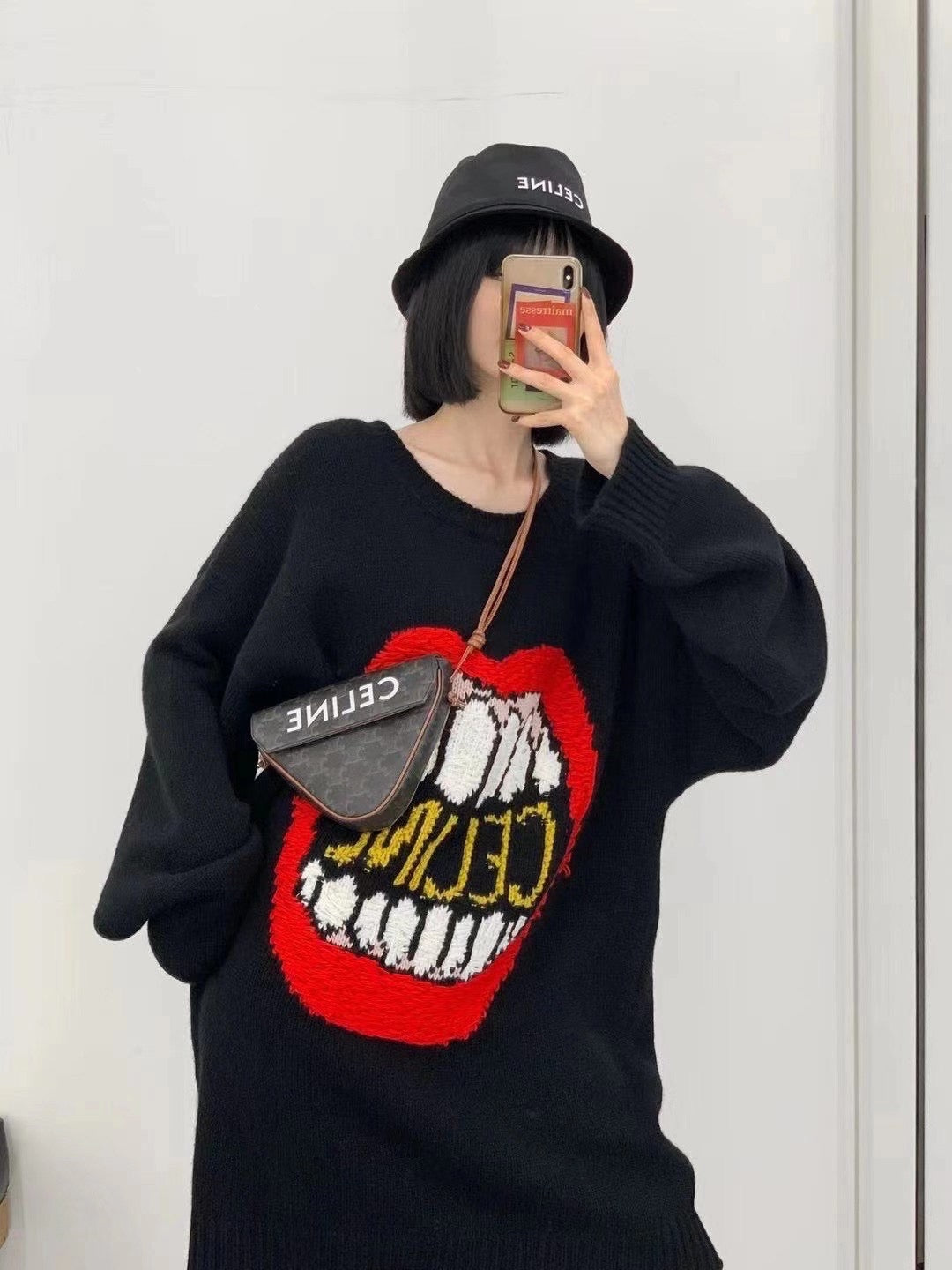 Celine 凱旋門老花三角形包
