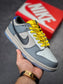 N1KE-SB Dunk Low 男女同款 灰藍黃色