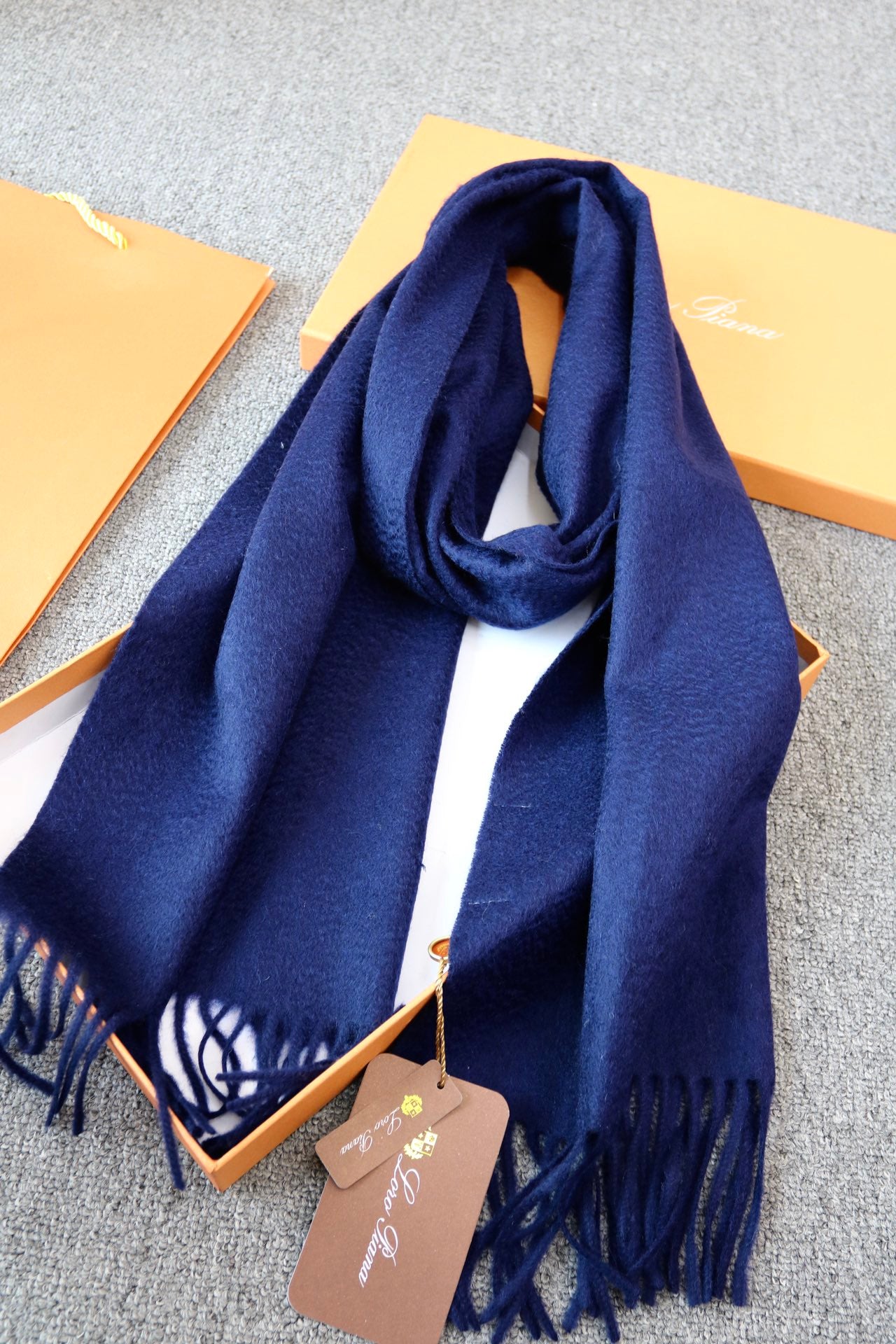 L-Piana-水波紋羊絨圍巾-100%山羊絨 30*180cm