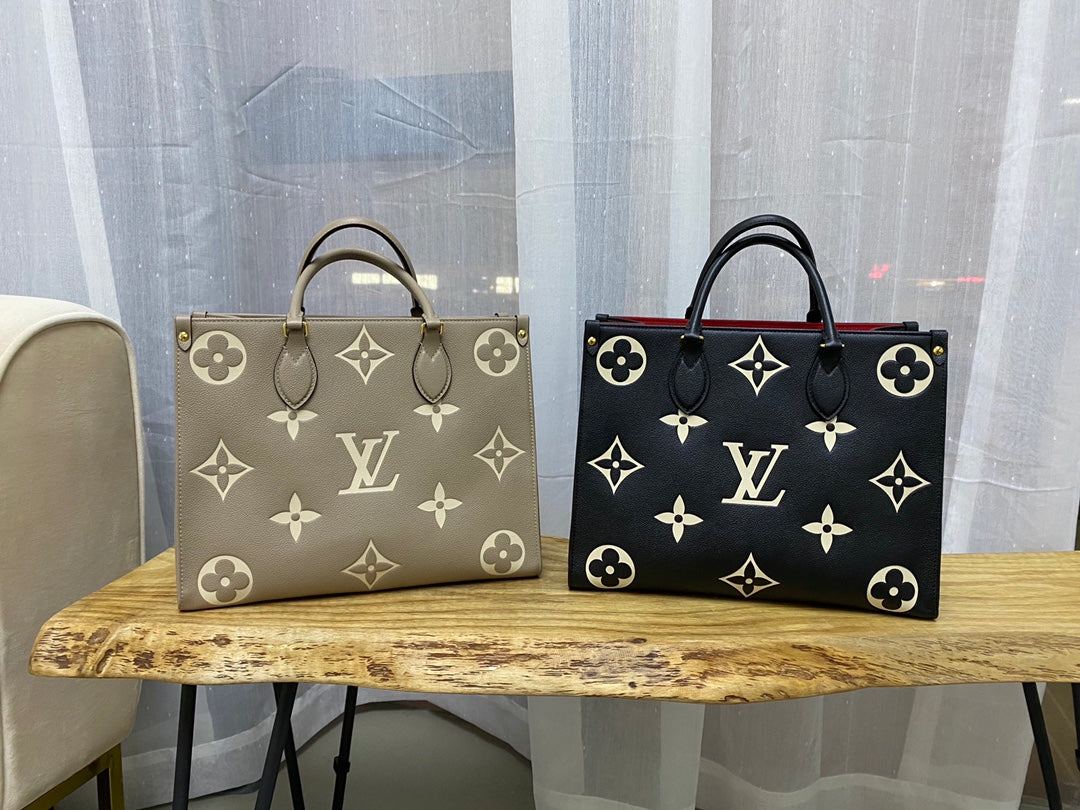 LV Onthego 灰色壓花