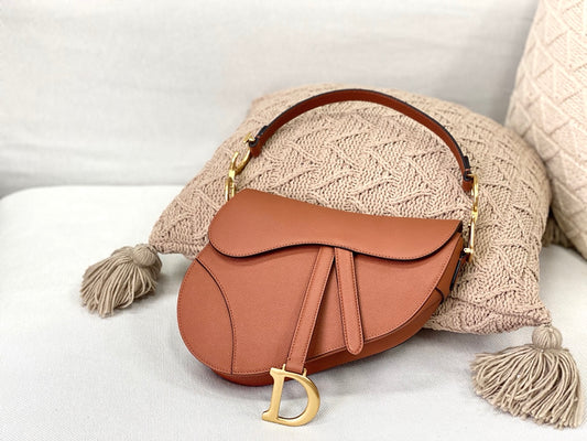 Dior Saddle 馬鞍包-平紋-大號深古銅色-25.5cm
