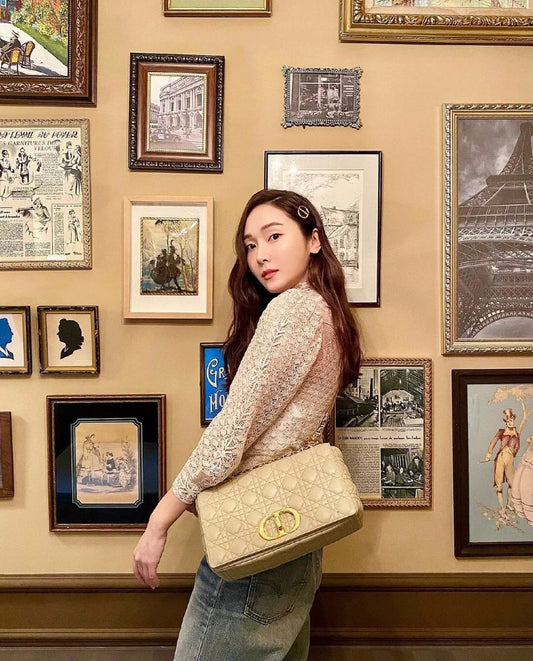 Dior Caro 大號28cm-米色