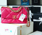 Chanel 19Bag-中號桃紅色