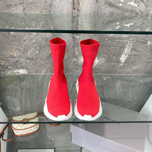 巴黎世-彈簧襪子鞋 情侶款 紅色