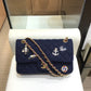 小香家-海軍風徽章裝飾 CF包 藍色 25cm