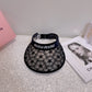 穆M家-仙氣蕾絲套明遮陽空頂帽 2色