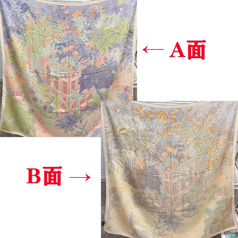 小愛款-雙面大絲巾 140cm-30%真絲70%羊毛