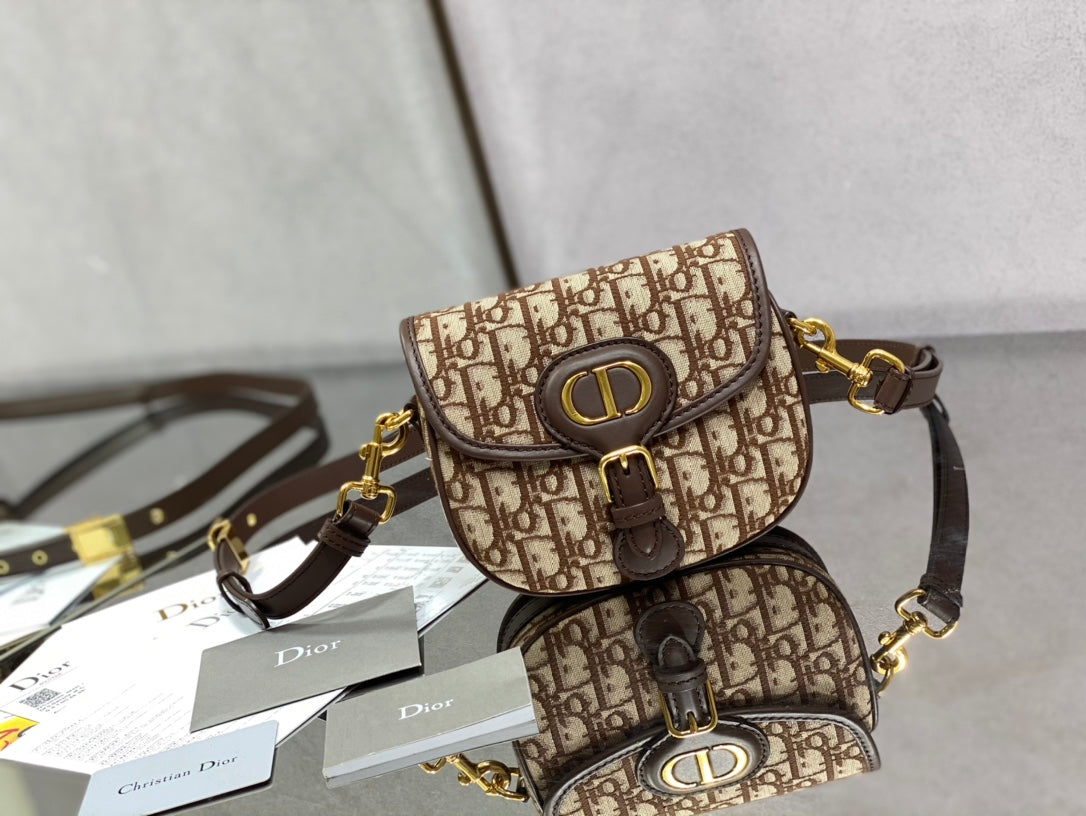 Dior-Bobby包 oblique系列秋冬 小號 咖啡棕