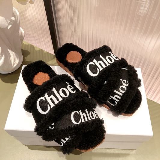 Chloe鞋-Chloe 羊羔毛 拖鞋