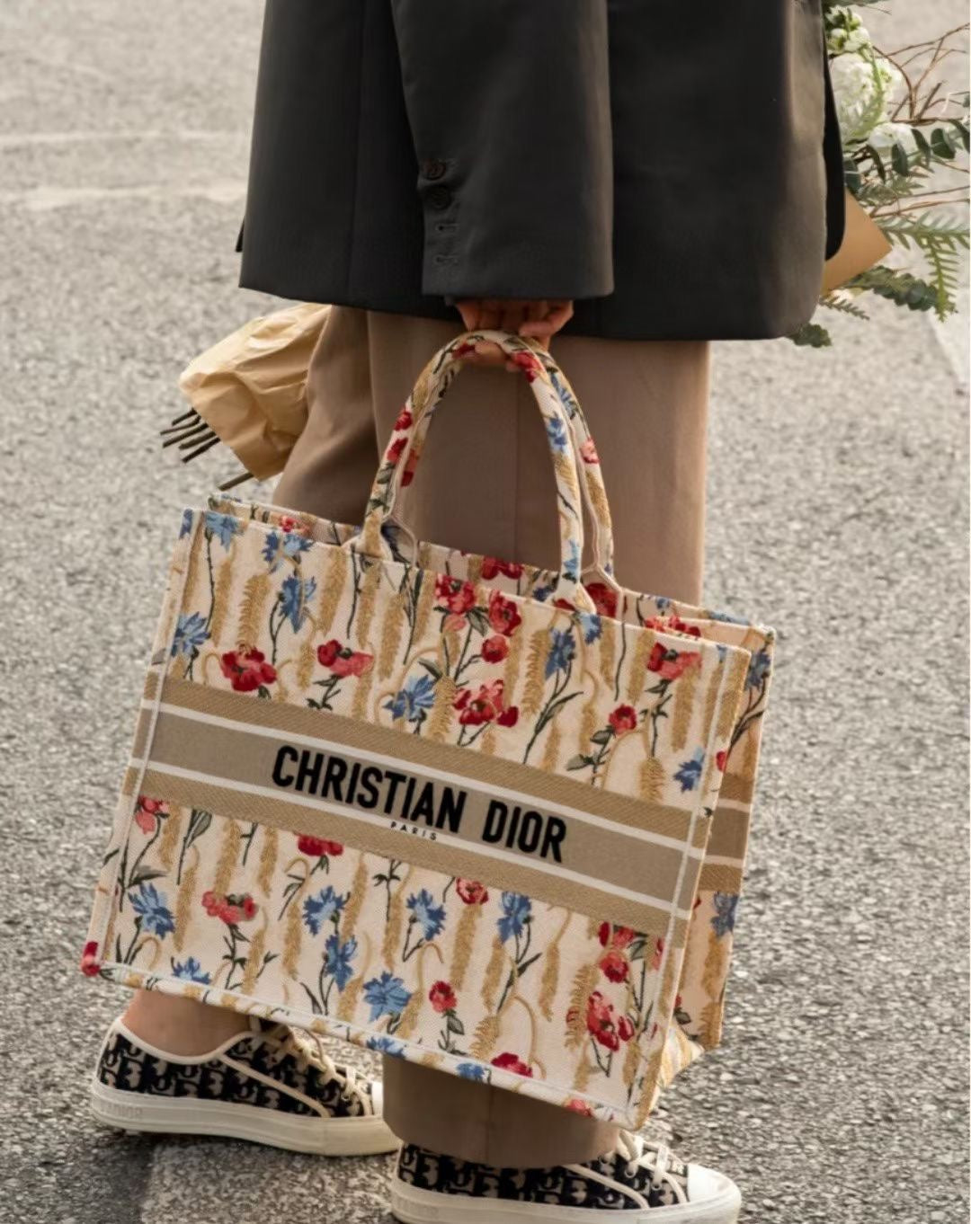 Dior Book Tote-大號41.5cm-新年限定花卉