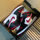 N1K- AJ 1 mid 中筒板鞋 休閒鞋 黑紅色