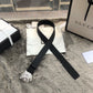 古G家-銀虎頭皮帶-4.0cm