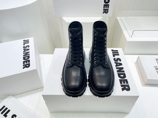 Jil sander-2022秋冬 爆休閒系列 厚底透明跟休閒短靴 情侶款