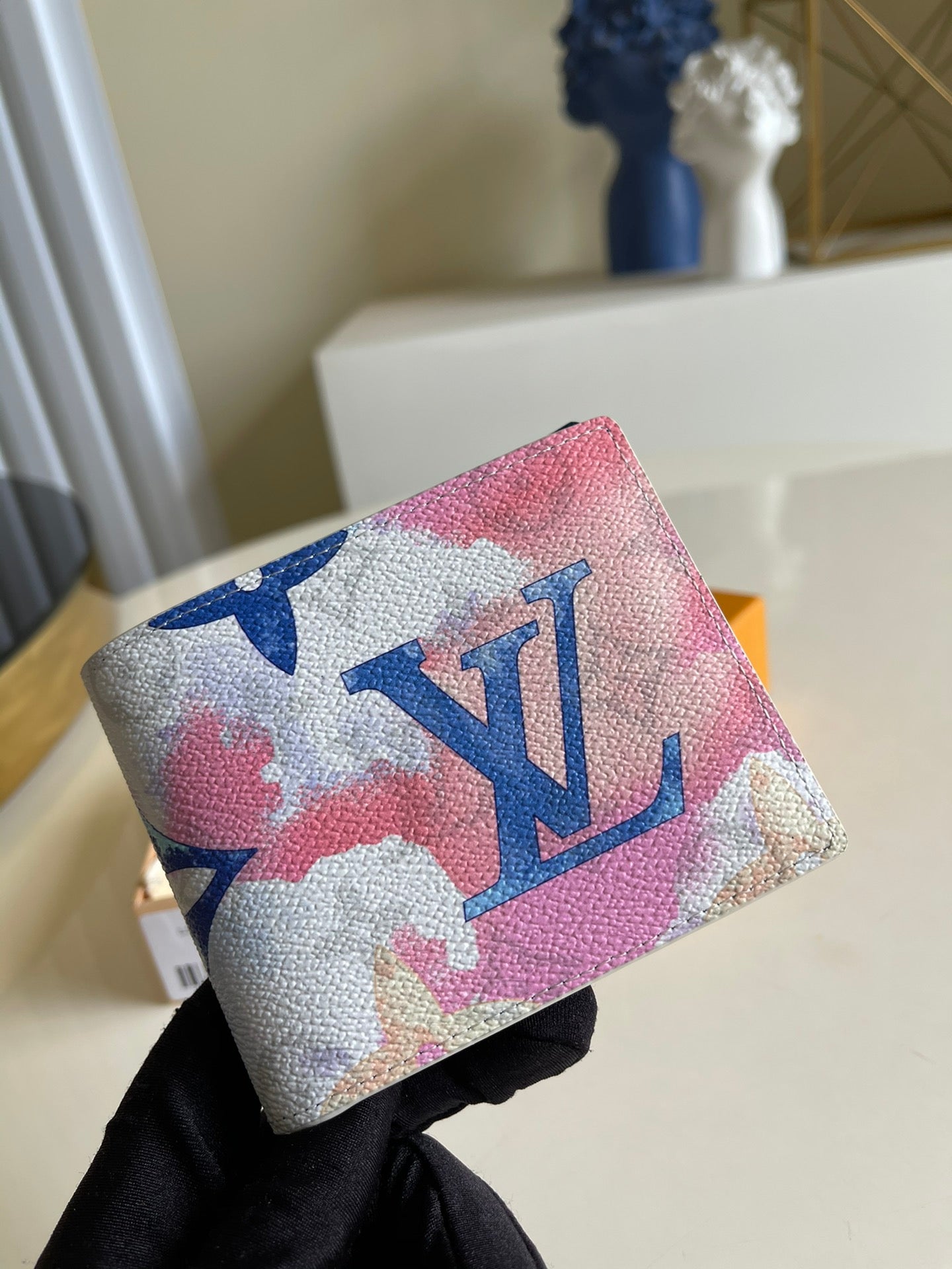 LV M80458中藍 MULTIPLE 對折短夾