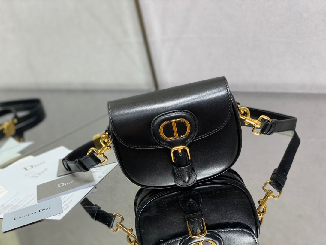 Dior Bobby-小號18cm-黑色牛皮