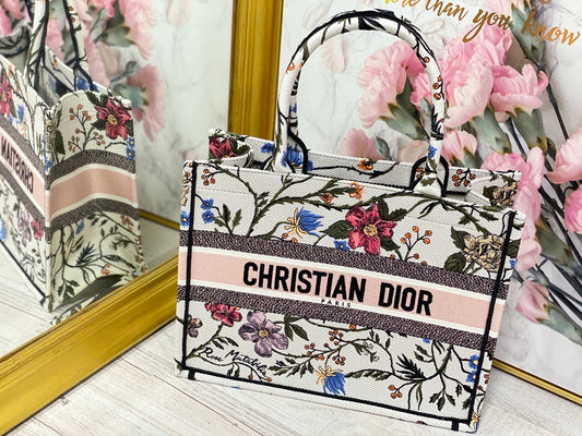 Dior Book Tote-小號36.5cm-月季花