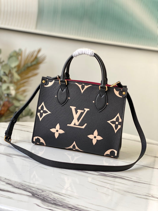 LV M45659 Onthego 黑色壓花