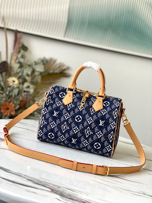 LV M57400 Speedy Bandoulière 25 手袋 Since 1854 提花織物