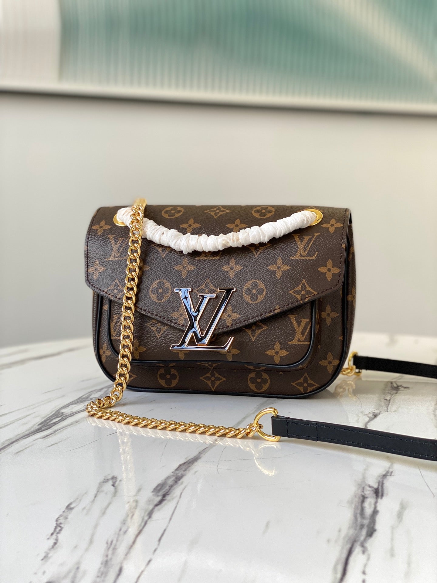 LV M45592 NeoMonceau手袋-老花黑色內裡
