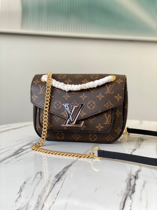 LV M45592 NeoMonceau手袋-老花黑色內裡